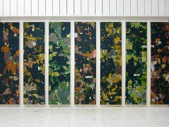 William Monk, Arcade, 2010-2014, Oil on canvas, 90 1/2 x 165 5/16 in. (230 x 420 cm)