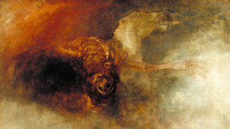 William Turner, La muerte en un caballo pálido, c. 1825 (detalle)