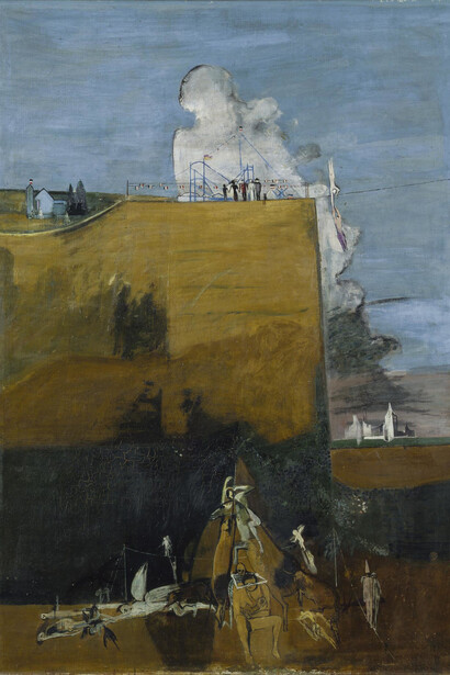 Walter Kurt Wiemken, Am Rande des Abgrunds, 1936
Öl auf Leinwand, 148 x 103.5 cm
Aargauer Kunsthaus, Aarau