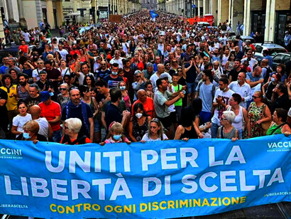 Manifestazione contro l'obbligo di vaccinazione