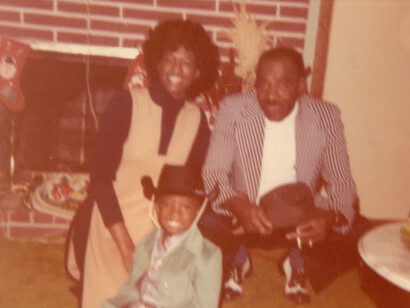 Author with her father, Alonzo and her son, Jaha