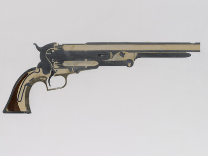 Oliver Beer, Colt Waku 1847 (Offside), 2014, Half shotgun, resine, paint. To be sectioned and immersed unique