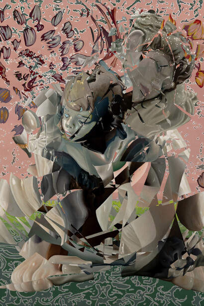 Rafael Megall, Porcelain kaleidoscope #1 (detail), 2025. Courtesy of Mek Contemporary