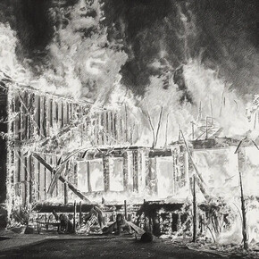 Karl Haendel, House on fire (detail), 2026. Courtesy of Vielmetter