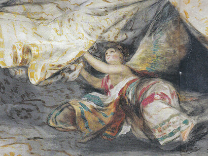 Francisco de Goya; Detalle de los frescos de San Antonio de la Florida (Ángel descorriendo cortinas), Madrid, España