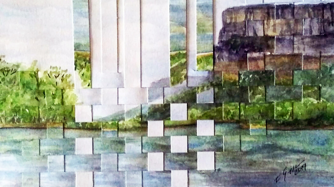 Mirage of the Lost World, 2019. Watercolor on paper. Trina González de Cosse