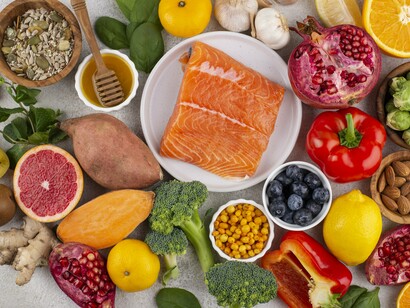 Vitamin D from salmon, zinc from seeds, and vitamin C from citrus work together to promote vigor and reproductive health