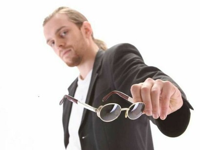 Jon Riffioso showing his sunglasses