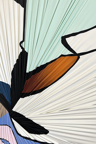 Carrie Gillen, Weightless (detail). 
Stretched Fabric, Acrylic, 
50 x 40 inches. Courtesy of the artist and JoAnne Artman Gallery
