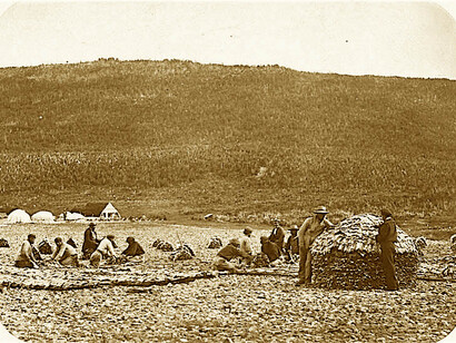 Preparando el bacalao en Cape Rouge (Canadá), mediados del siglo XIX