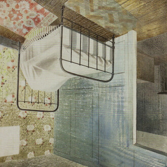 Eric Ravilious, The Bedstead, 1939 (inverted). Courtesy of Towner Art Gallery
