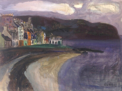 David McClure, Sweep of the Bay, Millport, 1955, gouache, 46.5 x 59.5 cm