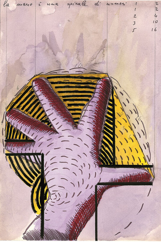 Mario Merz, Untitled, 1973, felt pen, ink, pencil on paper, 33,5 x 23,8 cm, Private collection
