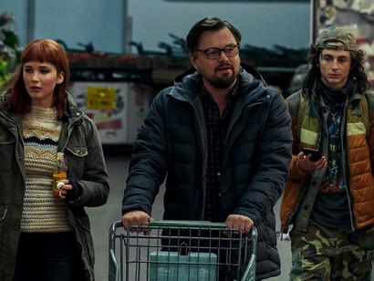 Jennifer Lawrence, Leonardo DiCaprio y Timothée Chalamet