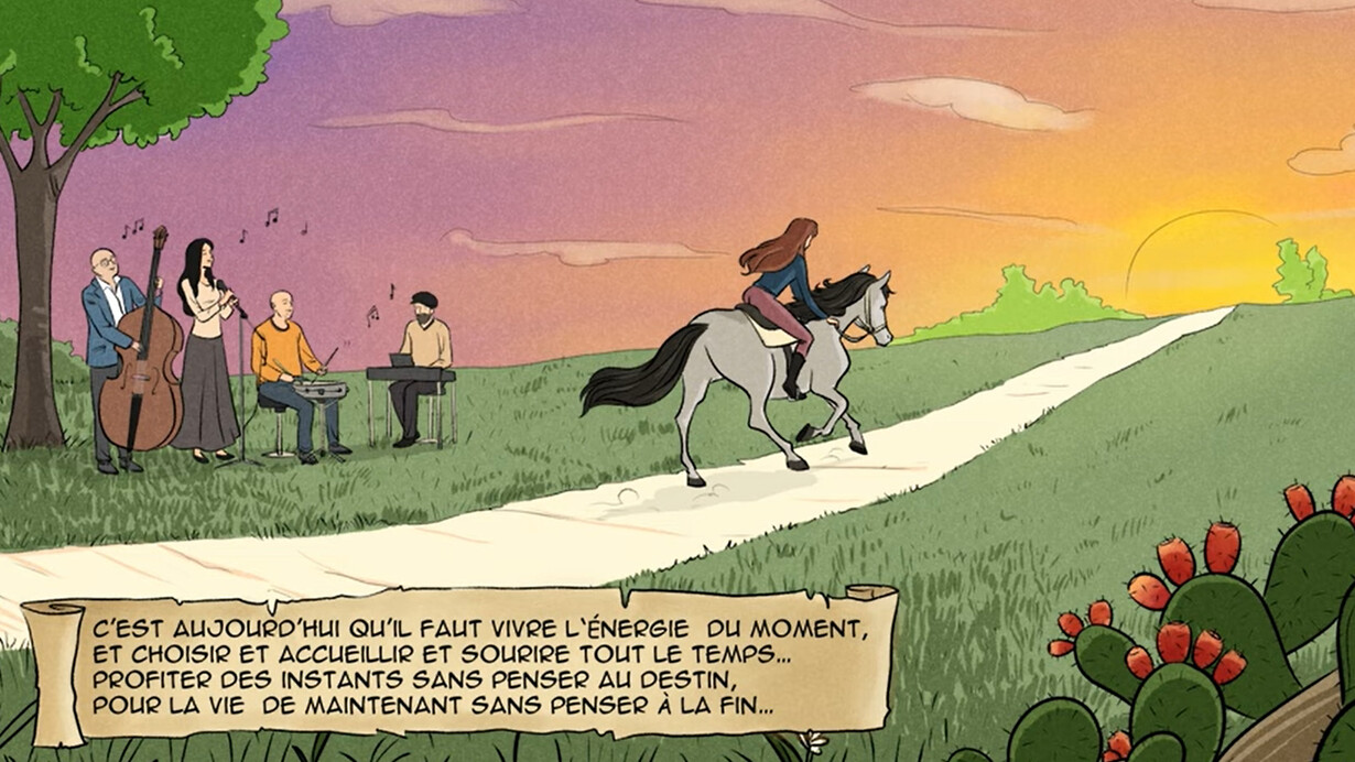 Fumetto musicale "C’est Aujourd’hui", Silvia Frangipane, disegnato da Misa Lioce