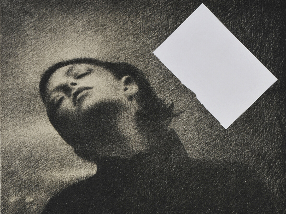 Omar Galliani, da Fontanesi, 2015, matita su tavola + fogli Moleskine, cm. 70x50