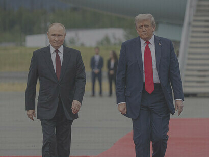 President Donald Trump receives Russian President Vladimir Putin in Anchorage, Alaska, on August 15, 2025