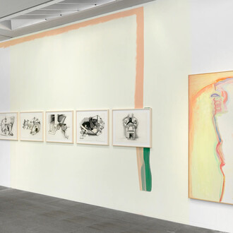 Verschiedene künstler:innen, Sammlungsintervention von Amy Sillman, ausstellungsansicht. Mit freundlicher genehmigung des Kunstmuseum Bern