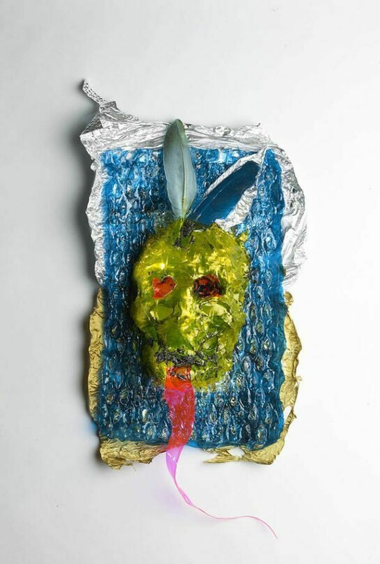 Kesang Lamdark, Devil 1, 2013, Melted plastic, 36 x 20 cm (14 x 7 ¾ in)