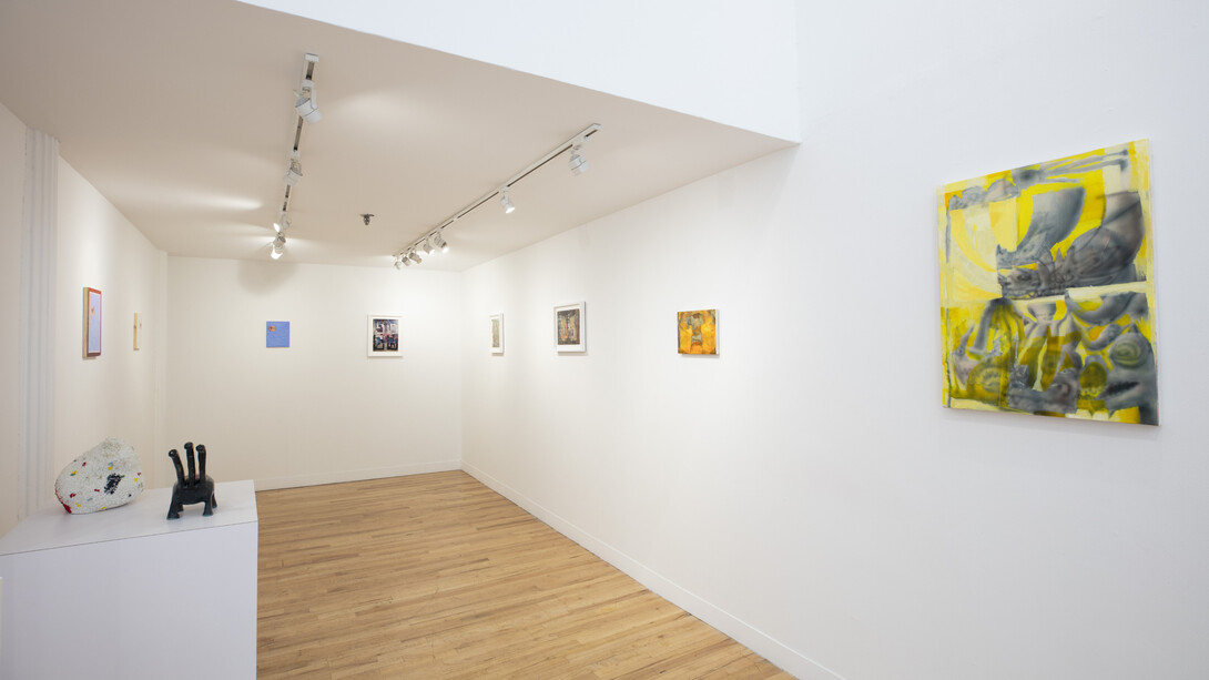 Middle Ground, featuring Jen DeLuna, Ray Hwang, Soobin Jeon, and Rochelle Voyles, 2023, installation view. Courtesy of 81 Leonard Gallery, NYC