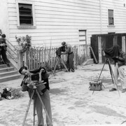 California School of Fine Arts (later San Francisco Art Institute) Photography Department view camera class (pictured left to right: Richard Rundle, Benjamen Chinn, George Wallace, and John Bertolino), spring 1948. Courtesy of San Francisco Museum of Modern Art