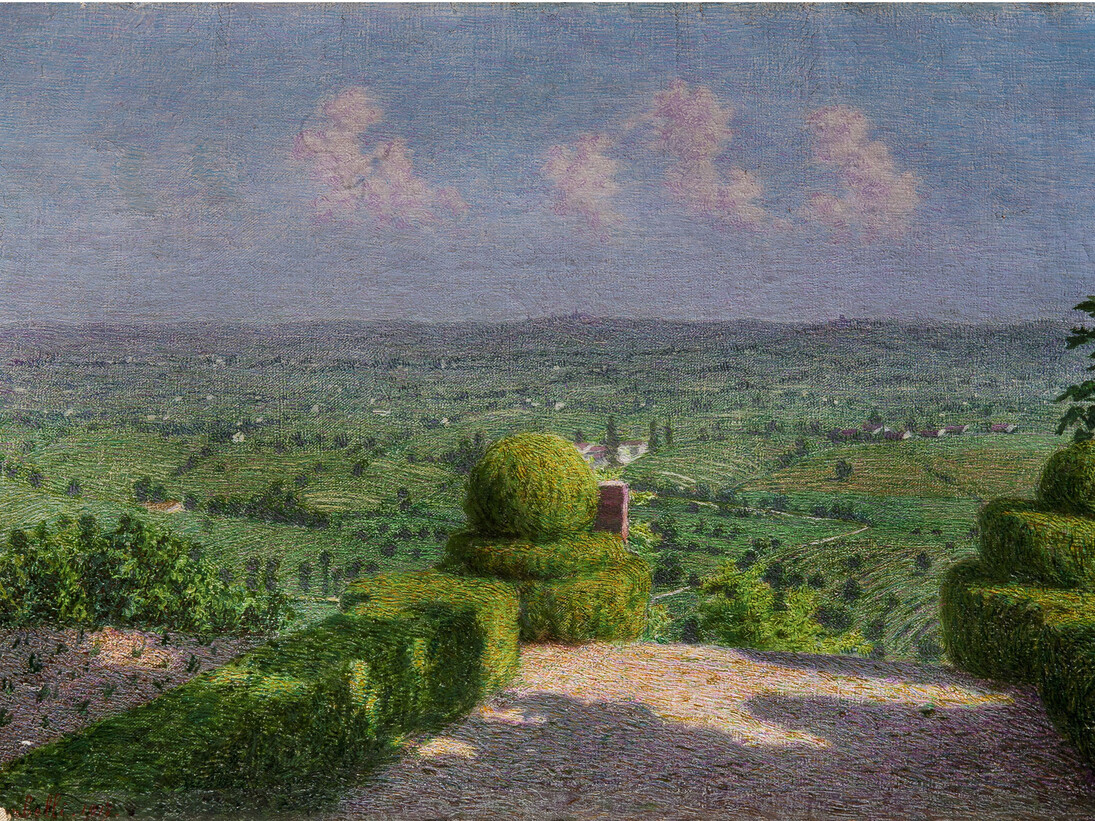 Angelo Morbelli, Colline del Monferrato, 1917, olio su tela, 40 x 56,5 cm