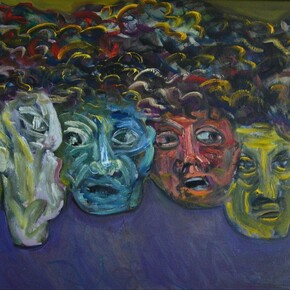 Bakhtiyar Serekeyev, Lunch, 2018,
Oil on canvas,
100 x 75 cm. Courtesy of the artist and Andakulova Gallery