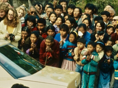Dalai Lama returns home to Dharamshala, India in December 1991. Photo: J. MacLeod