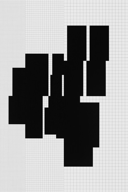 Attila Kovacs, koordination p3-14-1975, w7748, 1977, acrylic and canvas mounted on wooden board, 75x50cm