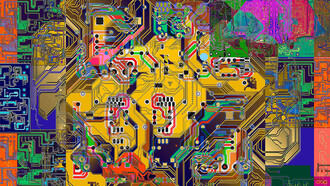 VitaliV, 1957 Cirque du Soleil, 2017, backface acrylic on dibond, 7, 100 x 100cm, courtesy MA Gallery