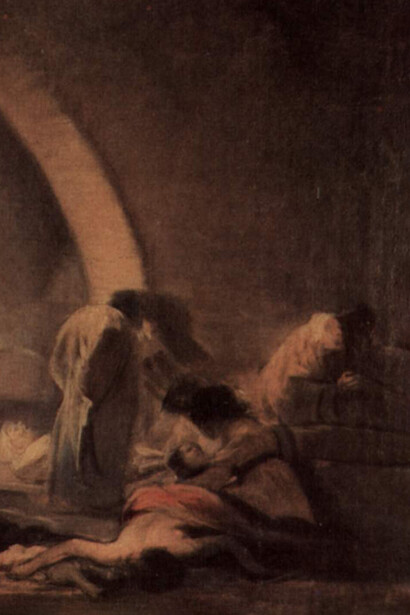 Francisco de Goya, Hospital de apestados, 1808-1810 (detalle)