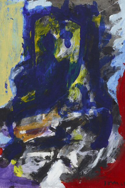 Asger Jorn
Hommage à Jaurès (peinture politique), 1967 Acrylic and watercolour mounted on canvas 46 x 35 cm
18 1/8 x 13 3/4 in
© Donation Jorn, Silkeborg/ billedkunst.dk/ DACS 2019 Courtesy Galleri Bo Bjerggaard
