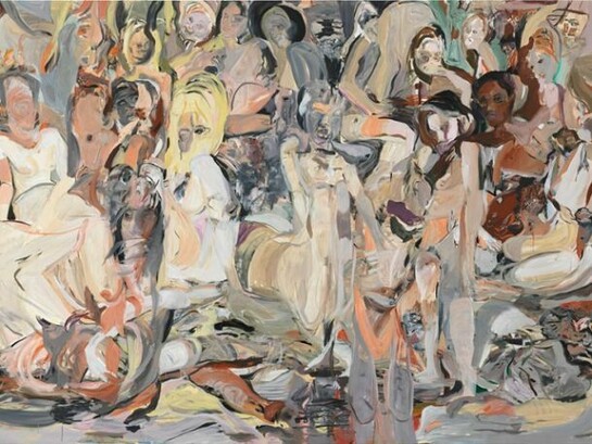 Untitled, 2012, Oil on linen, 109 x 171 inches (276.9 x 434.3 cm), Photo by Rob McKeever © Cecily Brown. Courtesy Gagosian Gallery