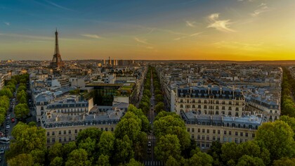 Visione aerea di Parigi