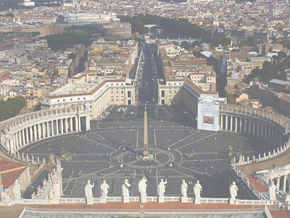 Piazza San Pietro, Città del Vaticano. Veduta aerea