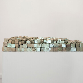 Mel O'Callaghan, Foundation, 2013. Pyrites. 9 x 42 x 25 cm