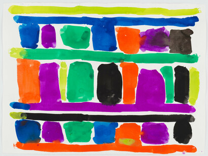 Stanley Whitney, Untitled, 2019. Gouache on paper, 22 x 30 inches (55.9 x 76.2 cm) © Stanley Whitney. Photo: Rob McKeever. Courtesy Gagosian