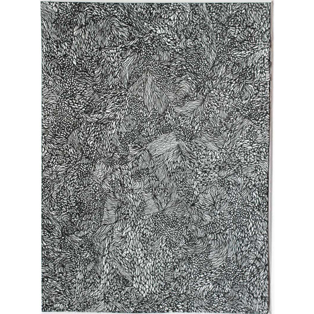 108, Parigi Modane, paesaggio, 2015, ink on paper, 12 x 16 cm