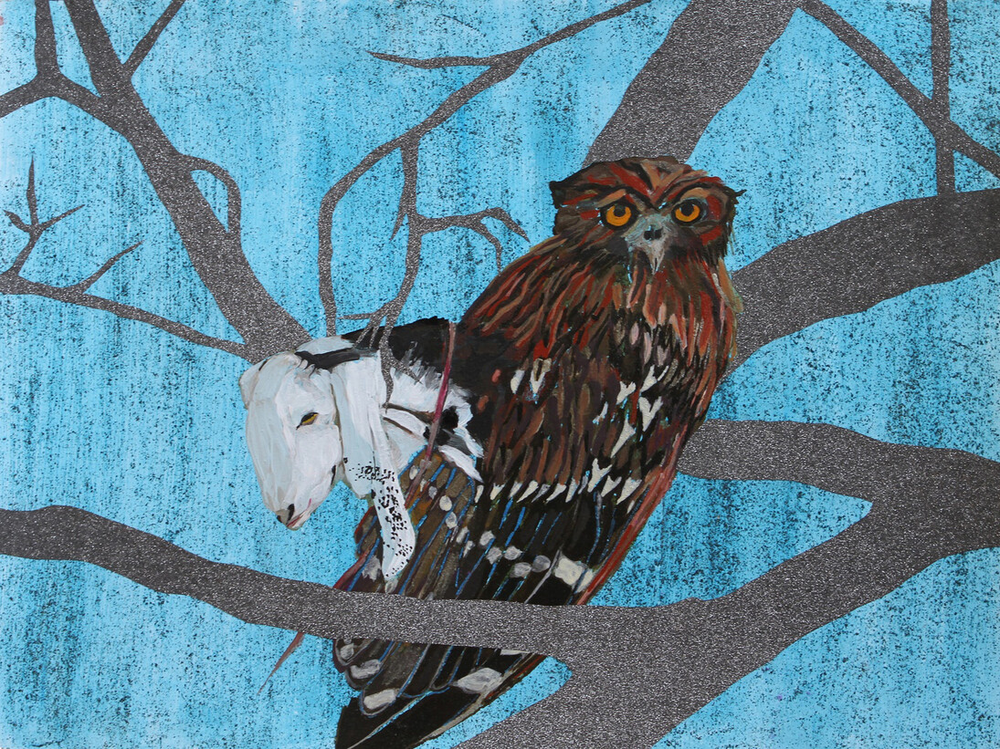 Ranu Mukherjee, Goat Owl, 2015, Courtesy of the Artist and Gallery Wendi Norris, San Francisco. 