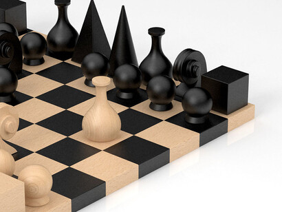 Juego de ajedrez diseñado por Man Ray