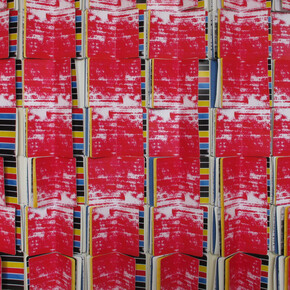 Lina Ben Rejeb. Pierre de patience 1. 2015. Techniques mixtes sur papier. 98h x 144l cm. Courtesy of the artist and Selma Feriani Gallery