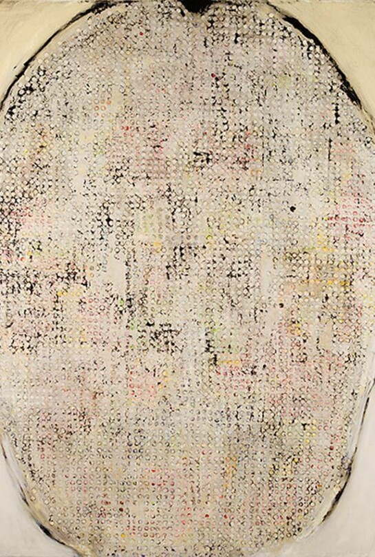 Ross Bleckner, Brain Rust, 96" x 72", oil/linen, 2013