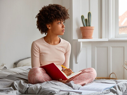Journaling each morning helps her reflect on her purpose and reconnect with the deeper “why” behind her daily actions