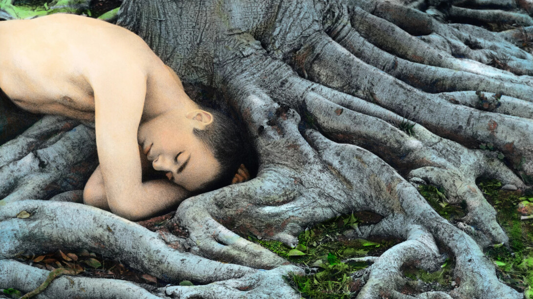 Youssef Nabil, Self-portrait with roots (detalle), Los Angeles, 2008. Cortesía del Musée d’Orsay