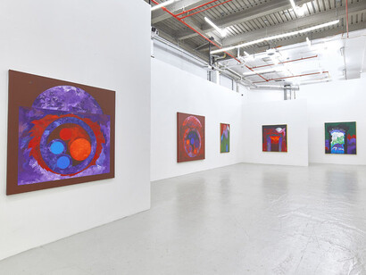 Paintings from 1988 to 1995. Courtesy of David Richard Gallery 