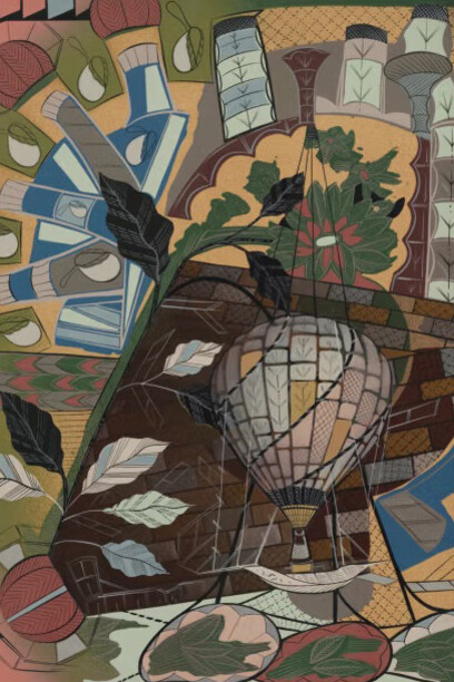 Lari Pittman, The remedy of analog space and time (detail), 2025. Courtesy of Lehmann Maupin