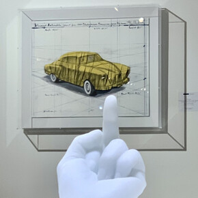 Wrapped and unwrapped. Courtesy of Oliver Cole Gallery