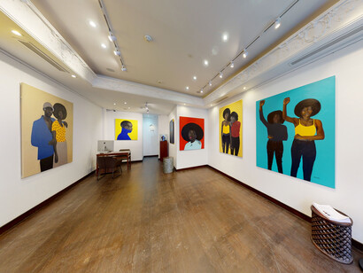 In Our Days by Oluwole Omofemi at Signature African Art, London, Photo © Mora Ltd 