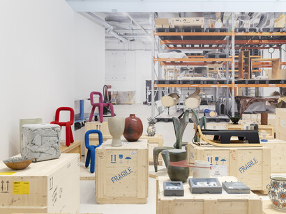 Various artists, Archives du design romand, exhibition view. Courtesy of Mudac