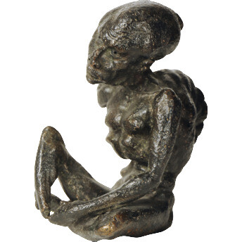 Statuette eines buckligen Bettlers, Mitte 3. Jh. v. Chr.Alexandria Bronze H 6,7 cm